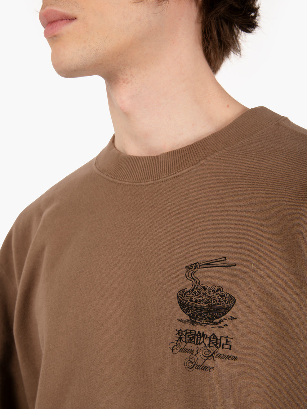 Felpa "Ramen Palace" Marrone