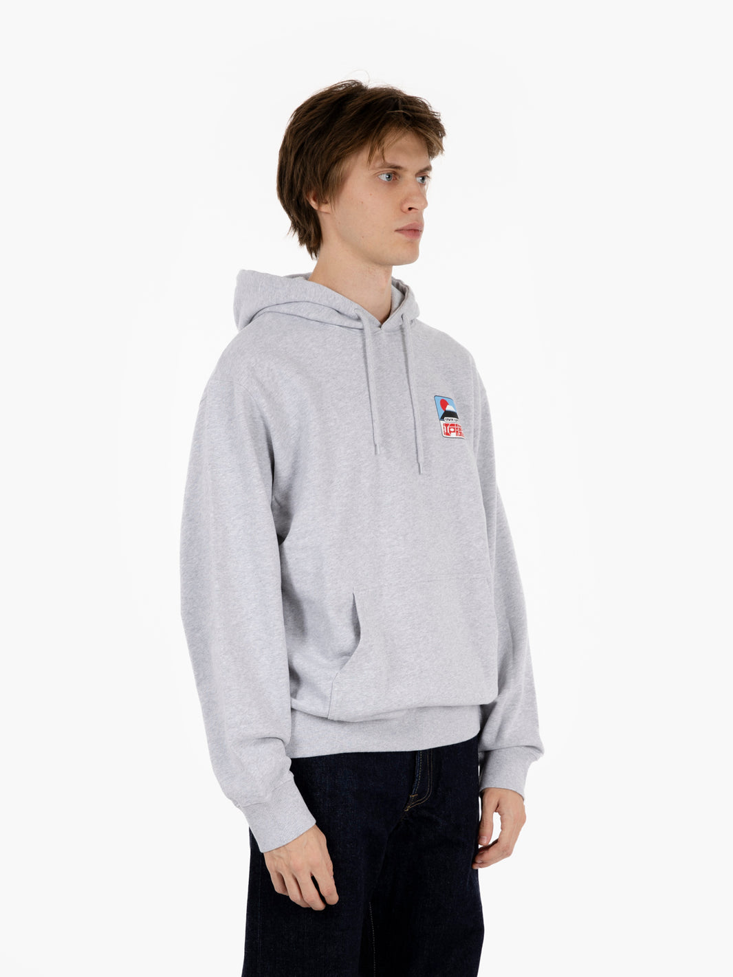 Hoody Sunset On Fuji san hoodie sweat grey marl
