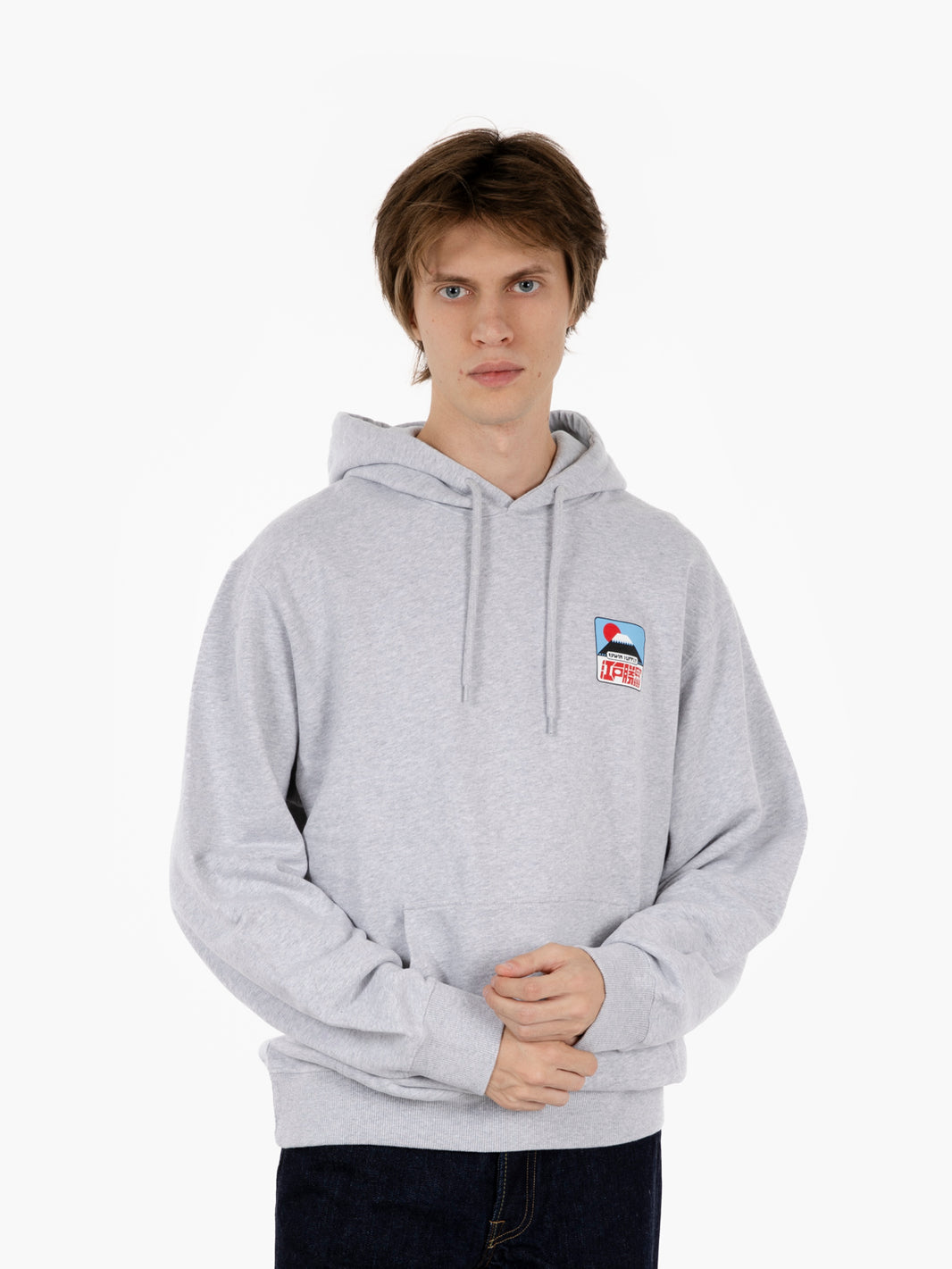 Hoody Sunset On Fuji san hoodie sweat grey marl