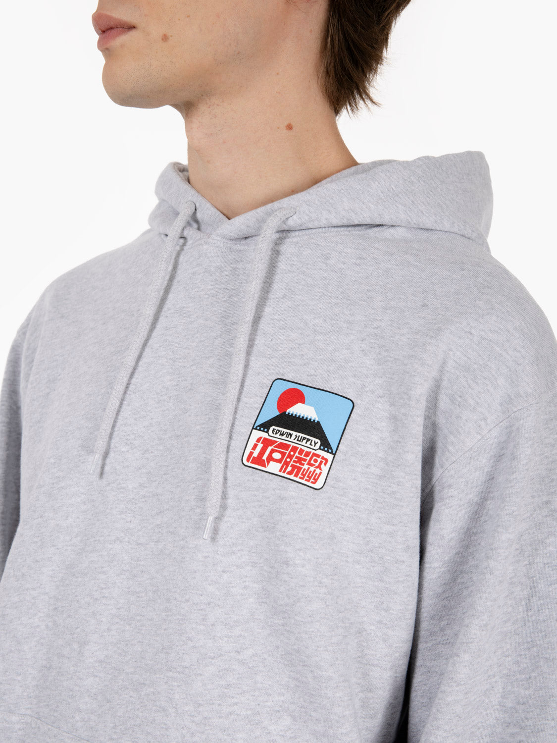 Hoody Sunset On Fuji san hoodie sweat grey marl
