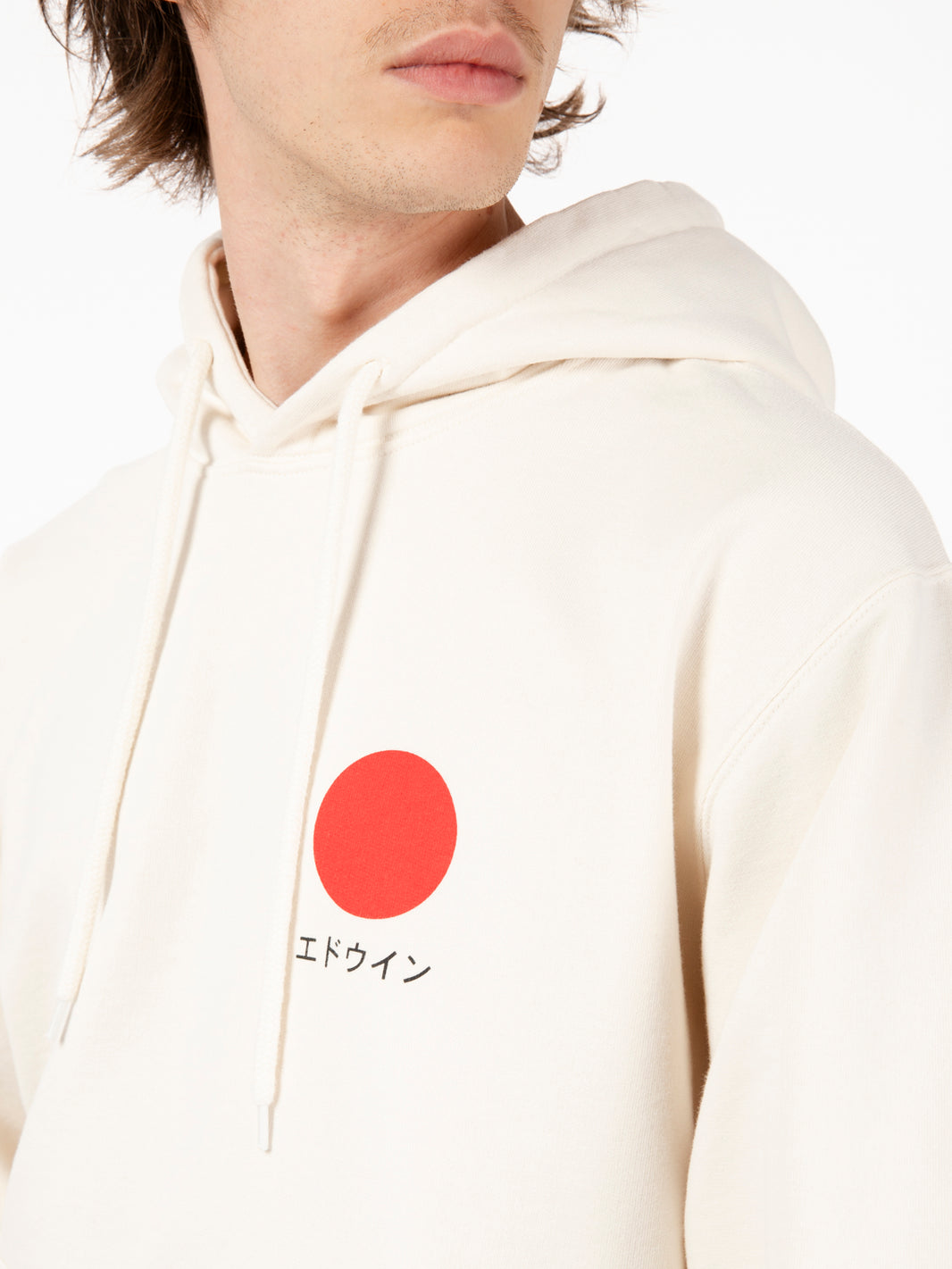 Japanese sun hoodie sweat whisper white