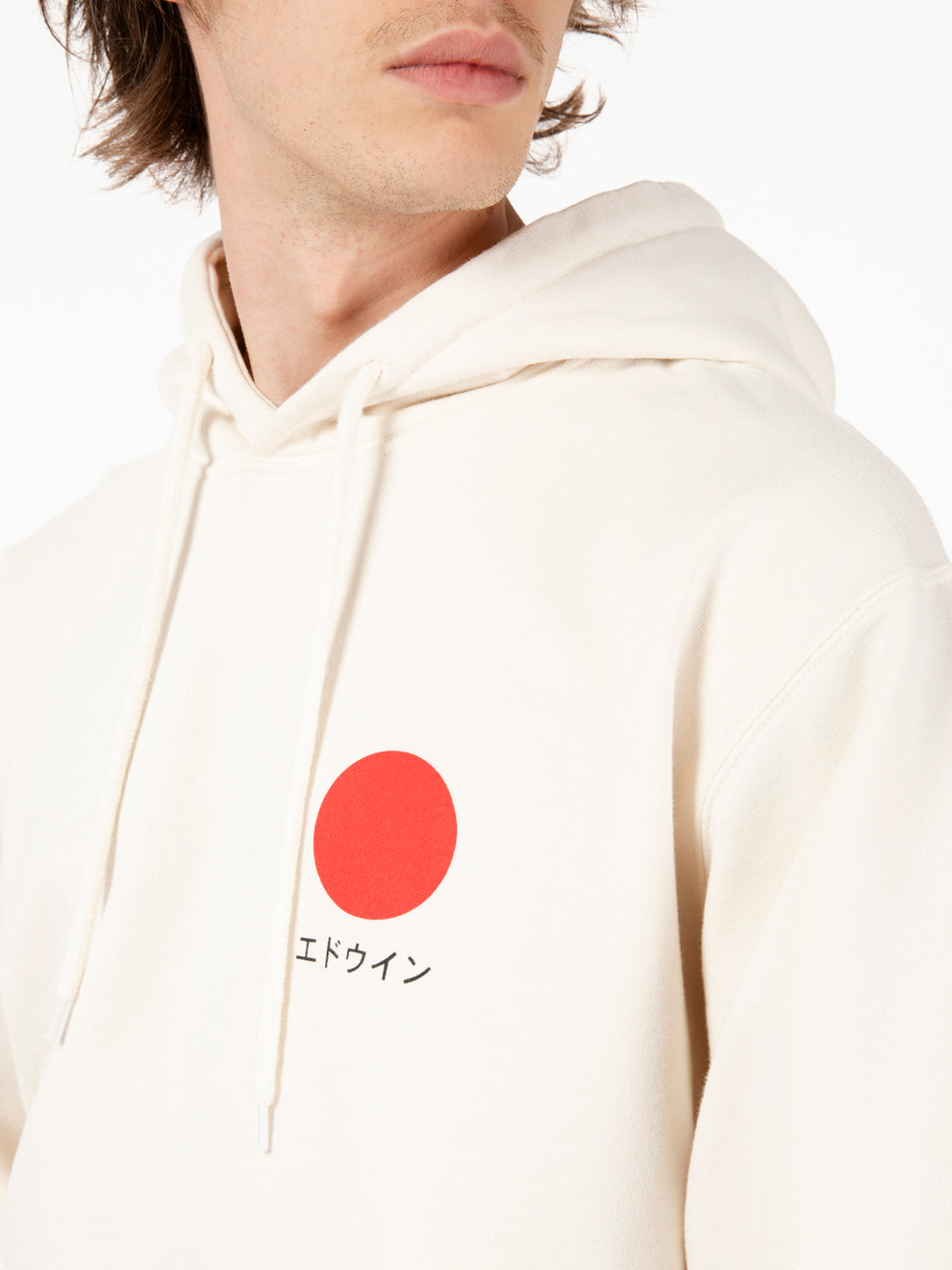 Japanese sun hoodie sweat whisper white