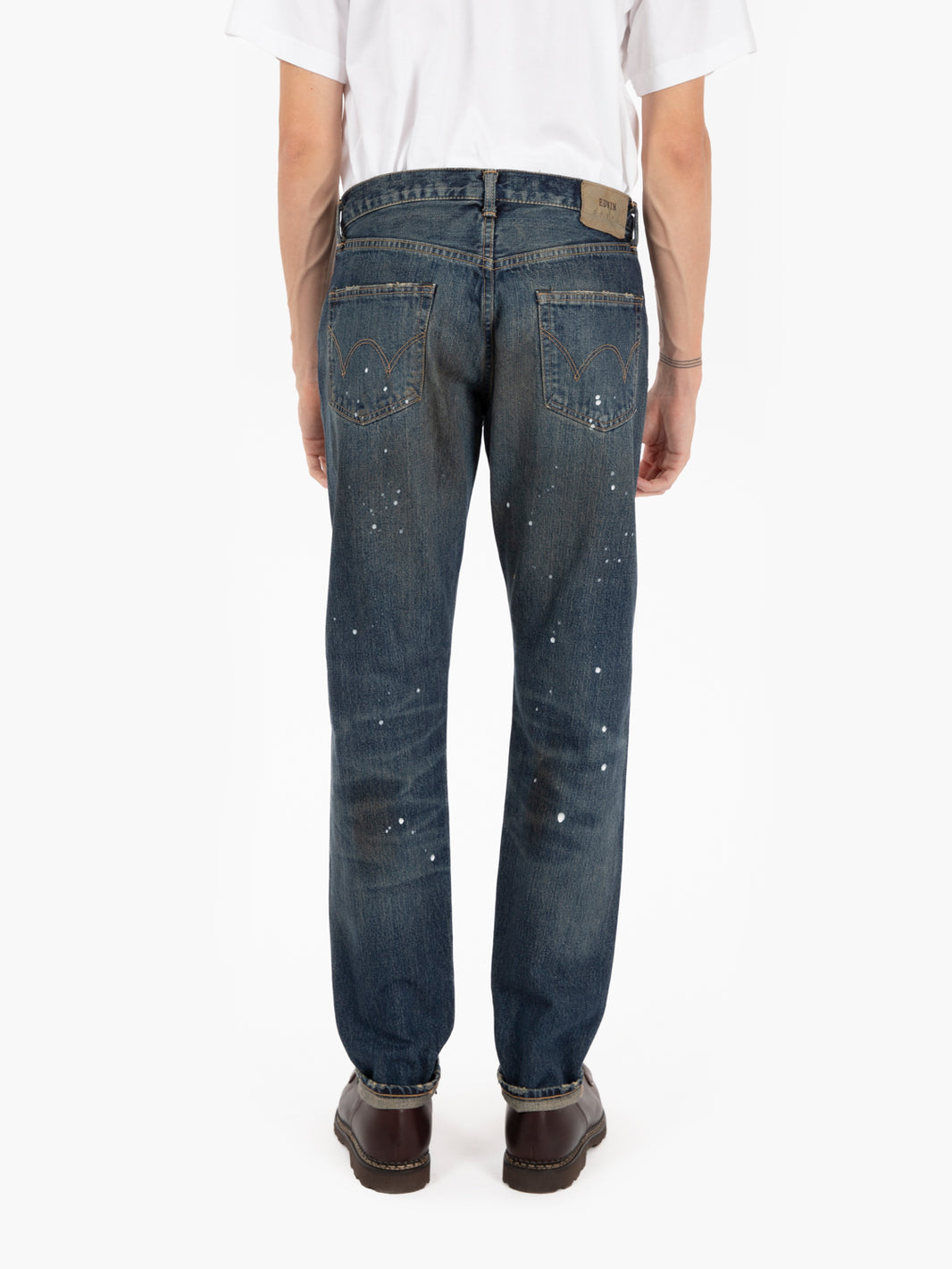 Jeans loose fit con schizzi di colore