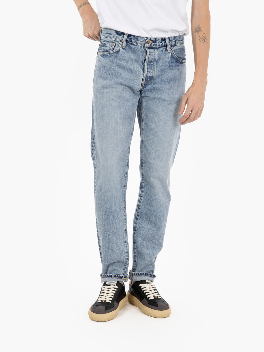 Premium Regular tapered japan light used jeans