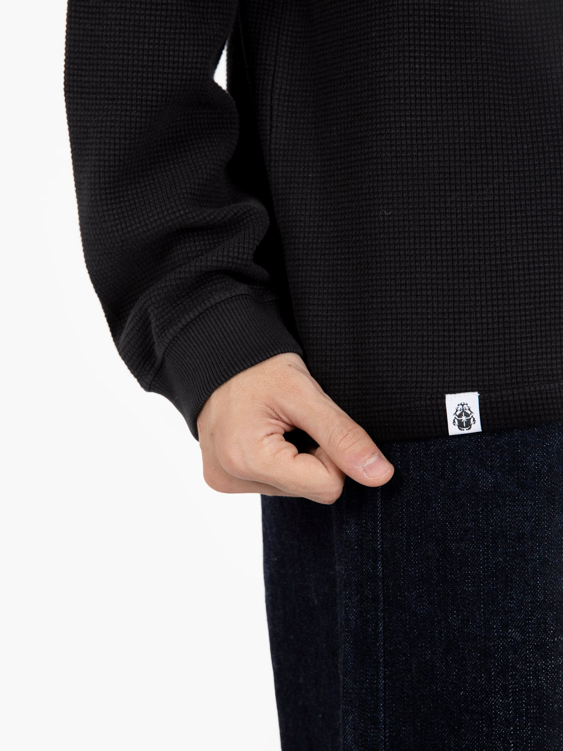 L/S Waffle dizzy black