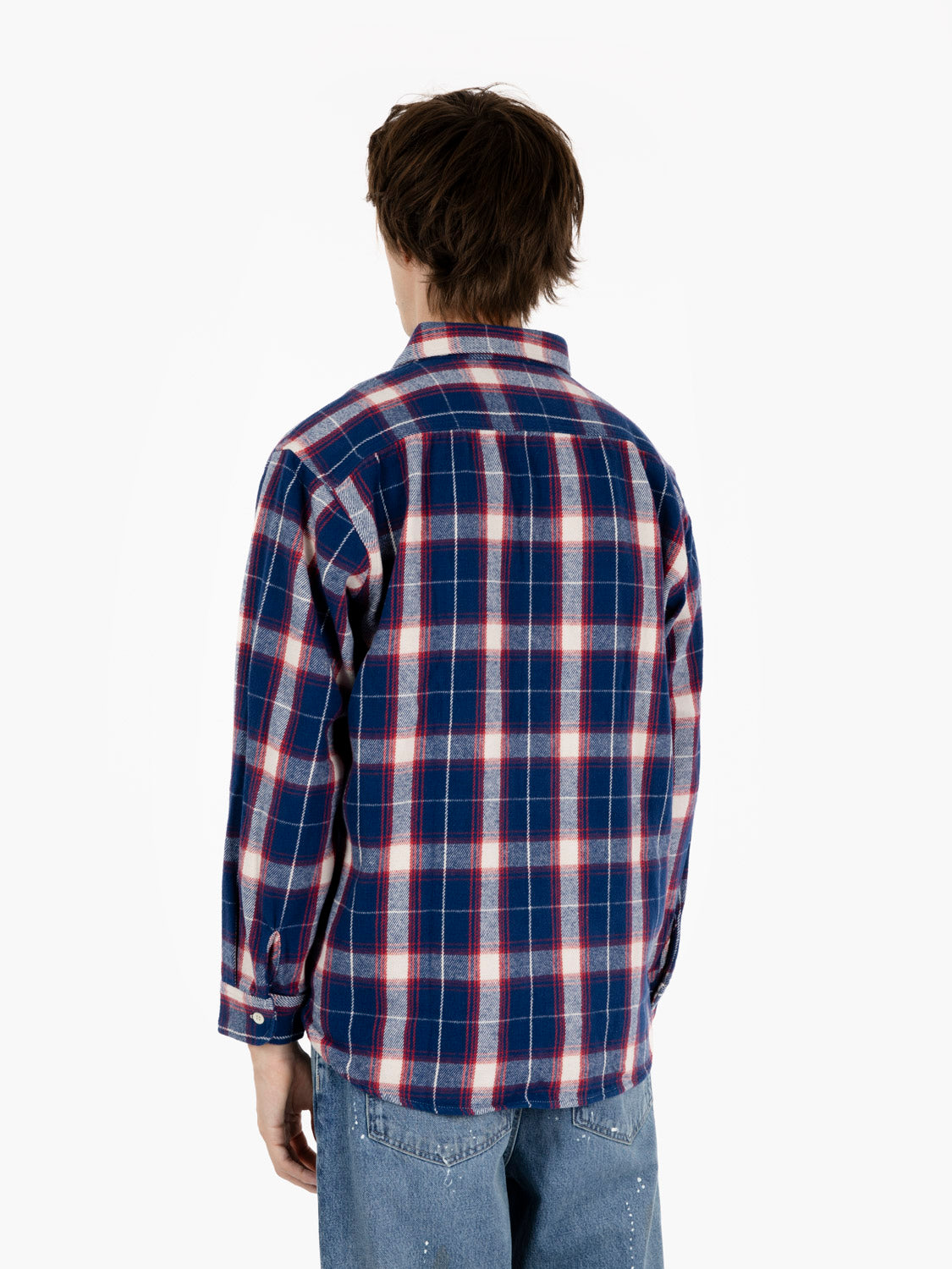 L/S Work shirt japan navy / red