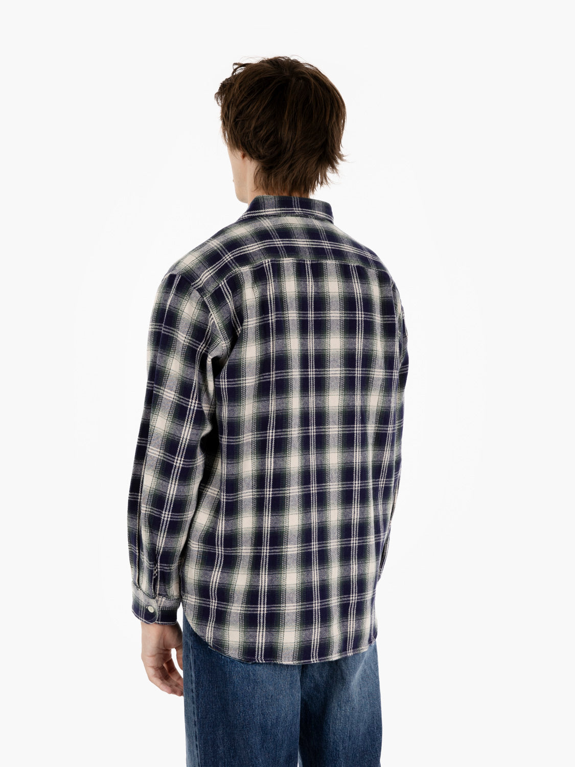 L/S Work shirt LS Japan navy / green
