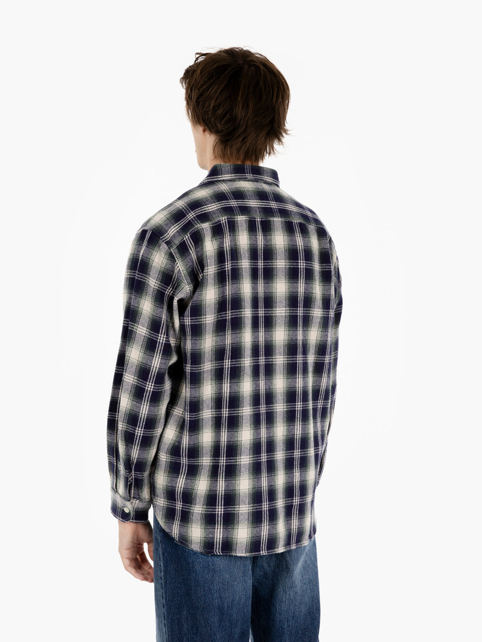 L/S Work shirt LS Japan navy / green