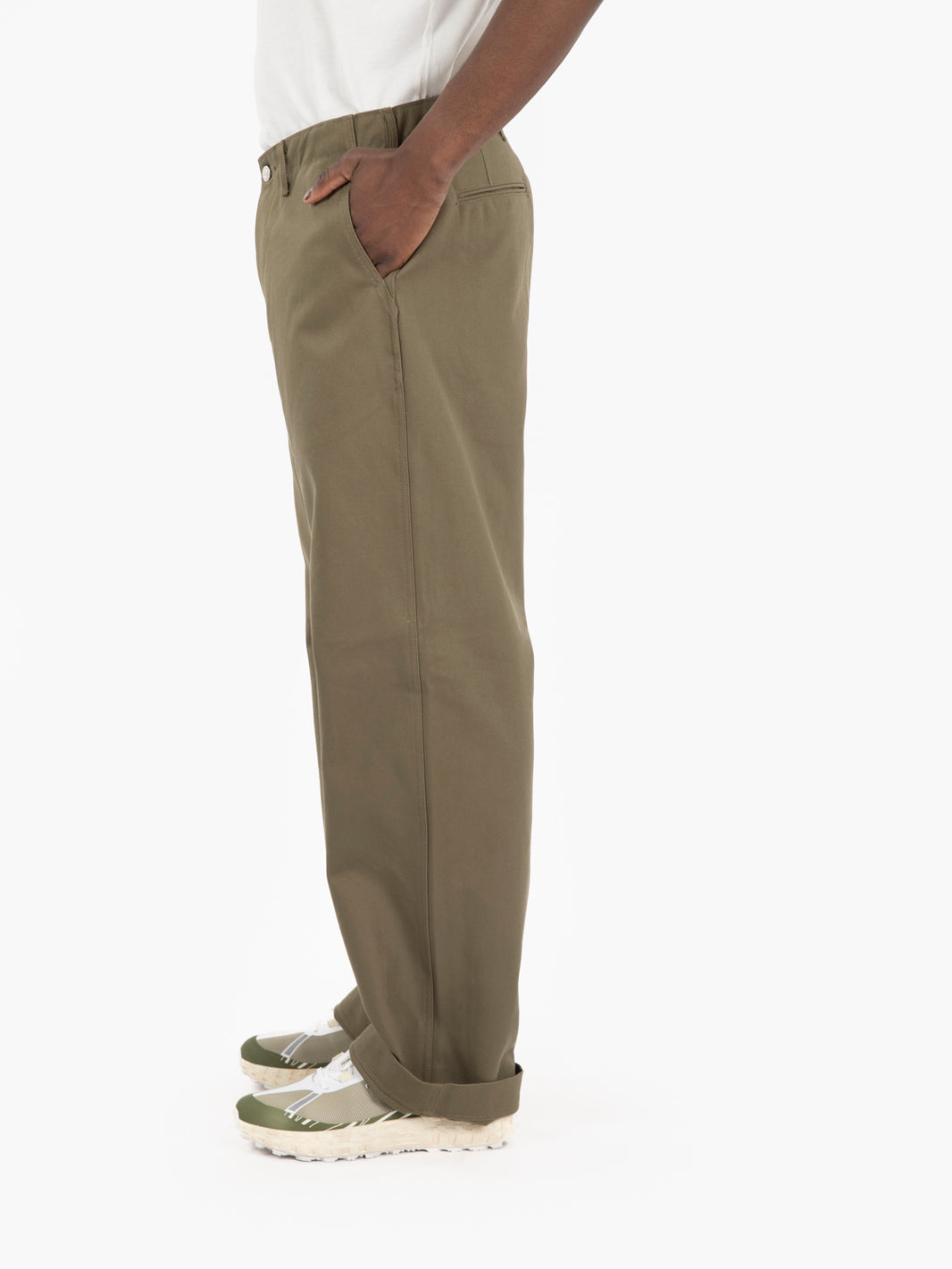 Pantaloni wide japan olive