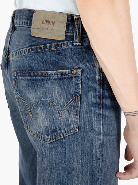 Regular straight Japan mid dark blue