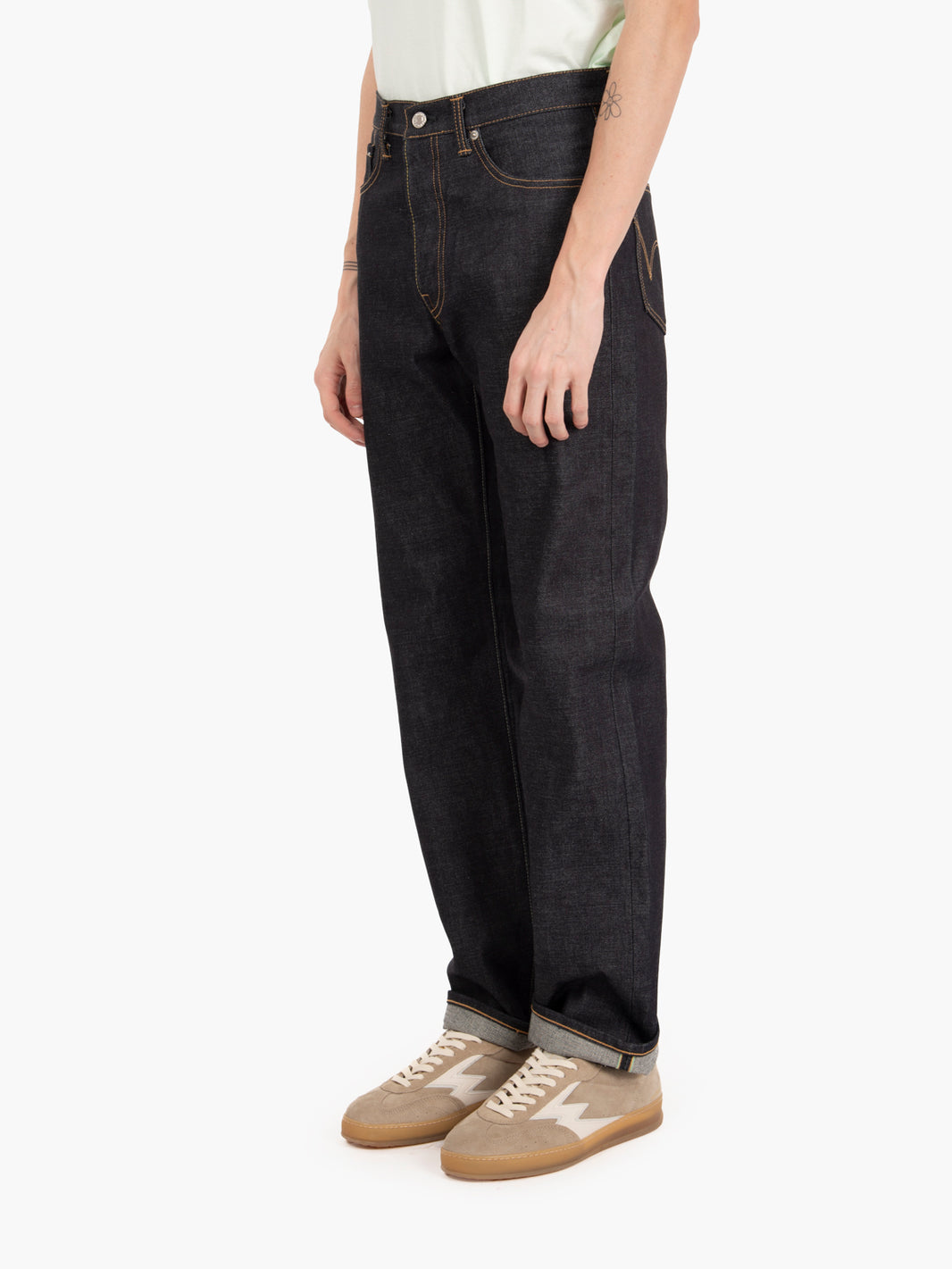 Regular straight Japan unwashed blue
