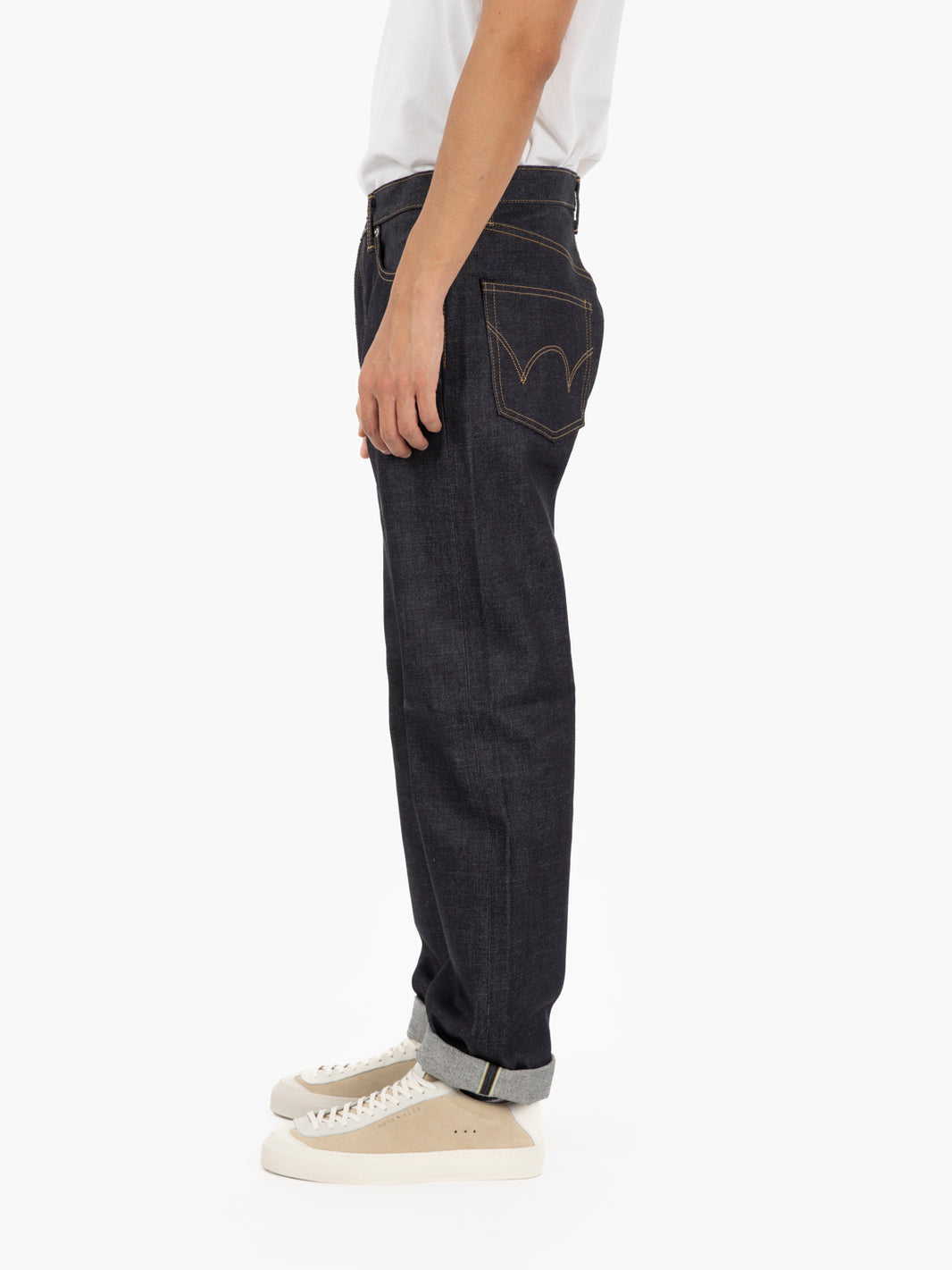 Premium regular striaght Japan unwashed blue