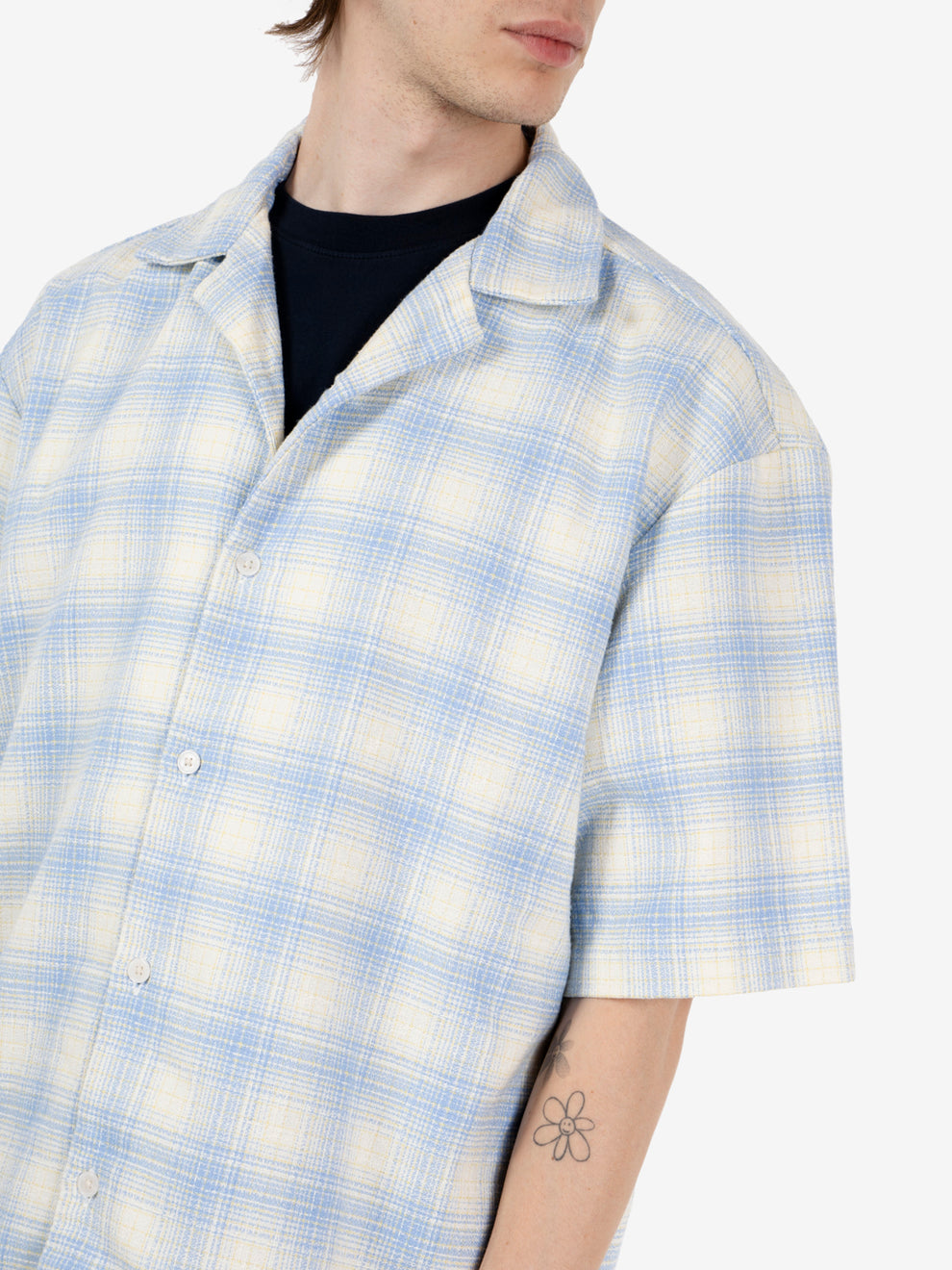 Saga Shirt SS light blue garment washed