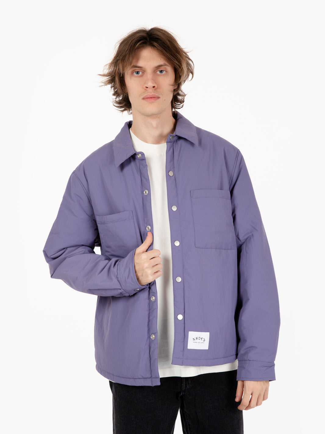 Sphere padded overshirt viola