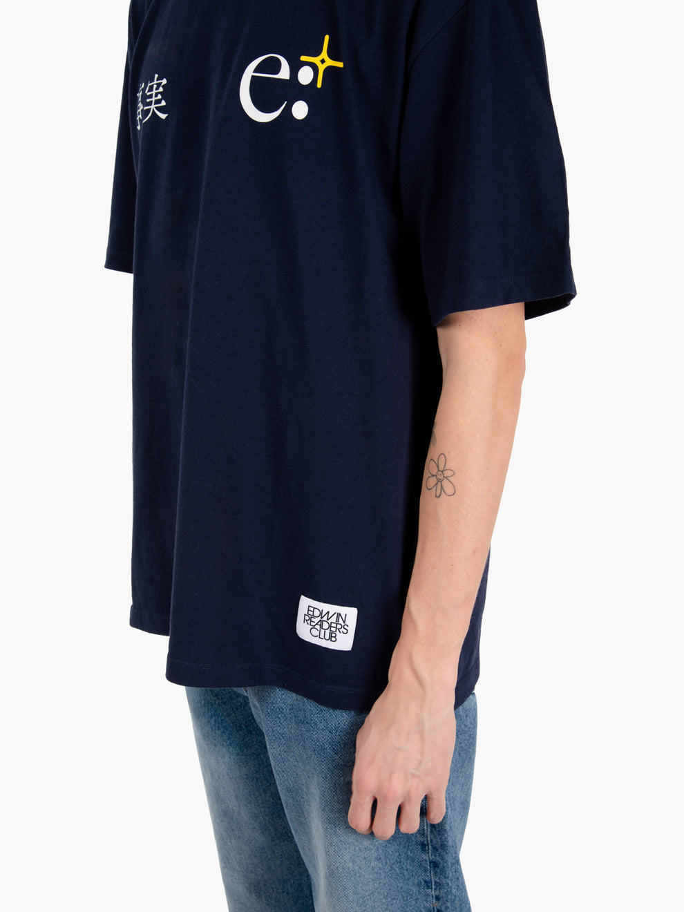 T-shirt grafica stampata maritime blue