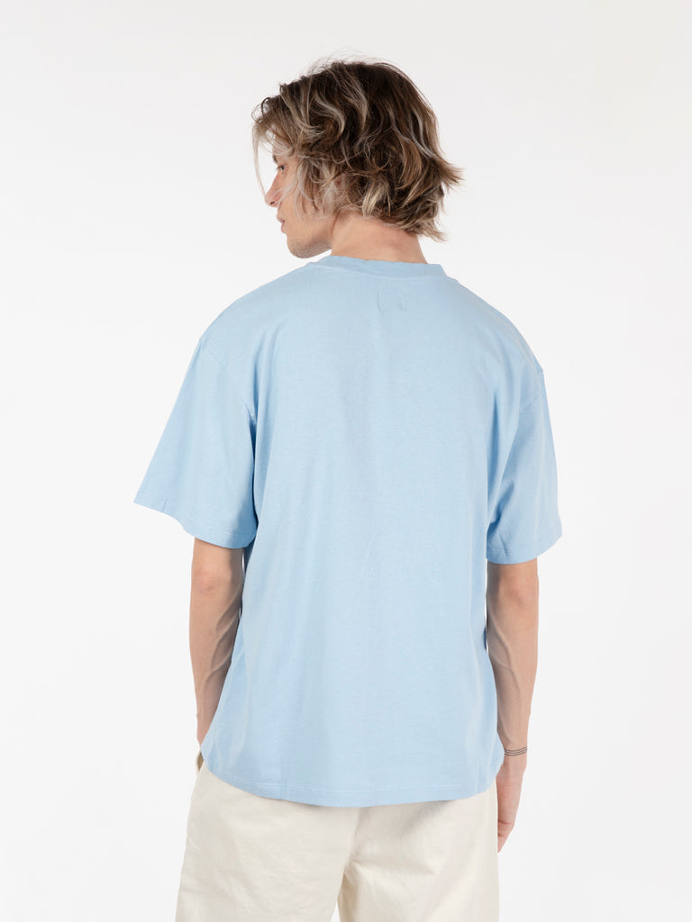 EDWIN - T-shirt Katakana embroidery TS placid blue