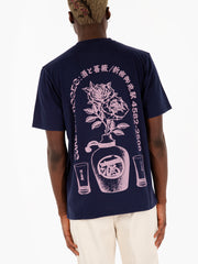 EDWIN - T-shirt sake and roses maritime blue