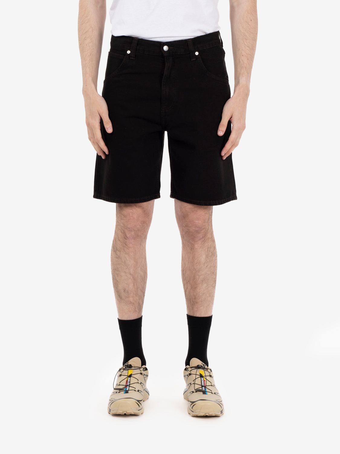Tyrell short black coffee bean overdyed