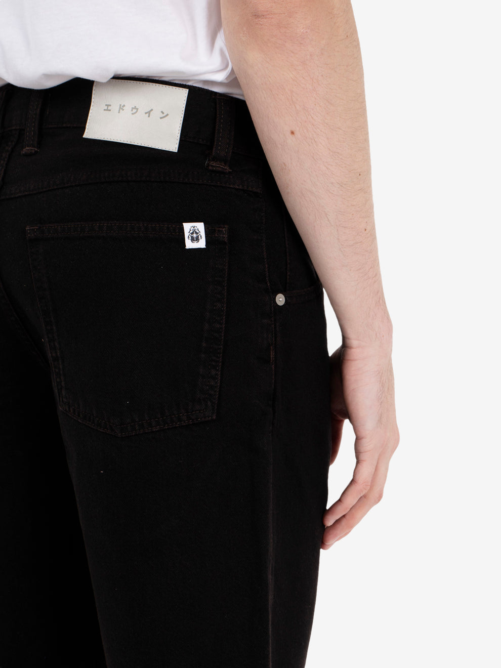 Tyrell short black coffee bean overdyed