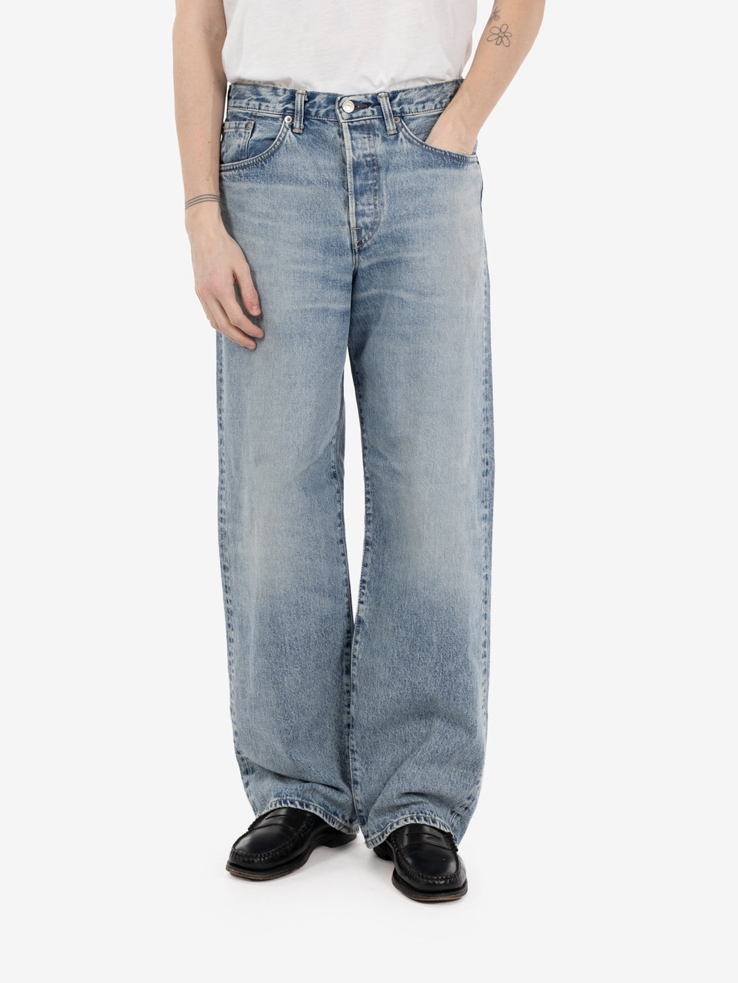Wide jeans in cotone cimosato light used