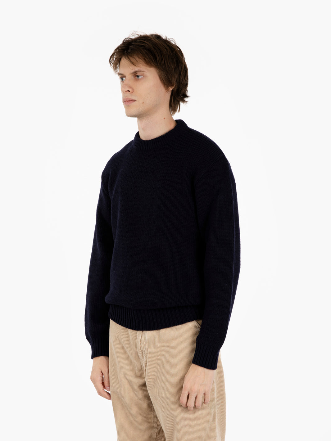 Wool Ellis sweater navy / off white