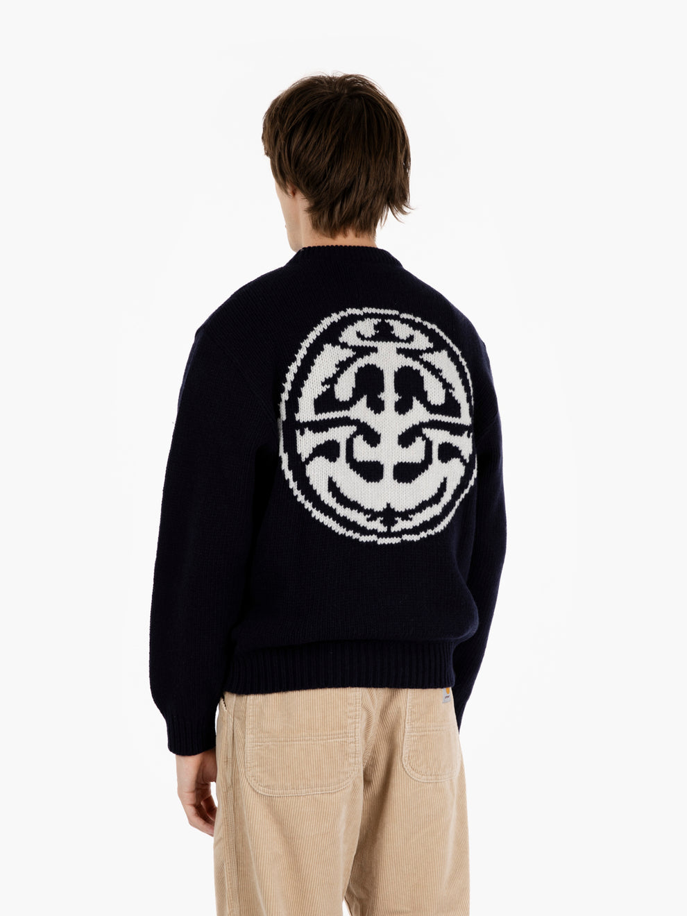 Wool Ellis sweater navy / off white
