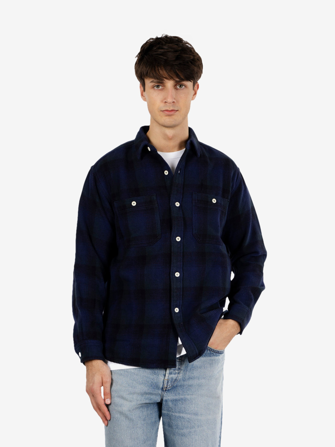 Work shirt Japan blu / green