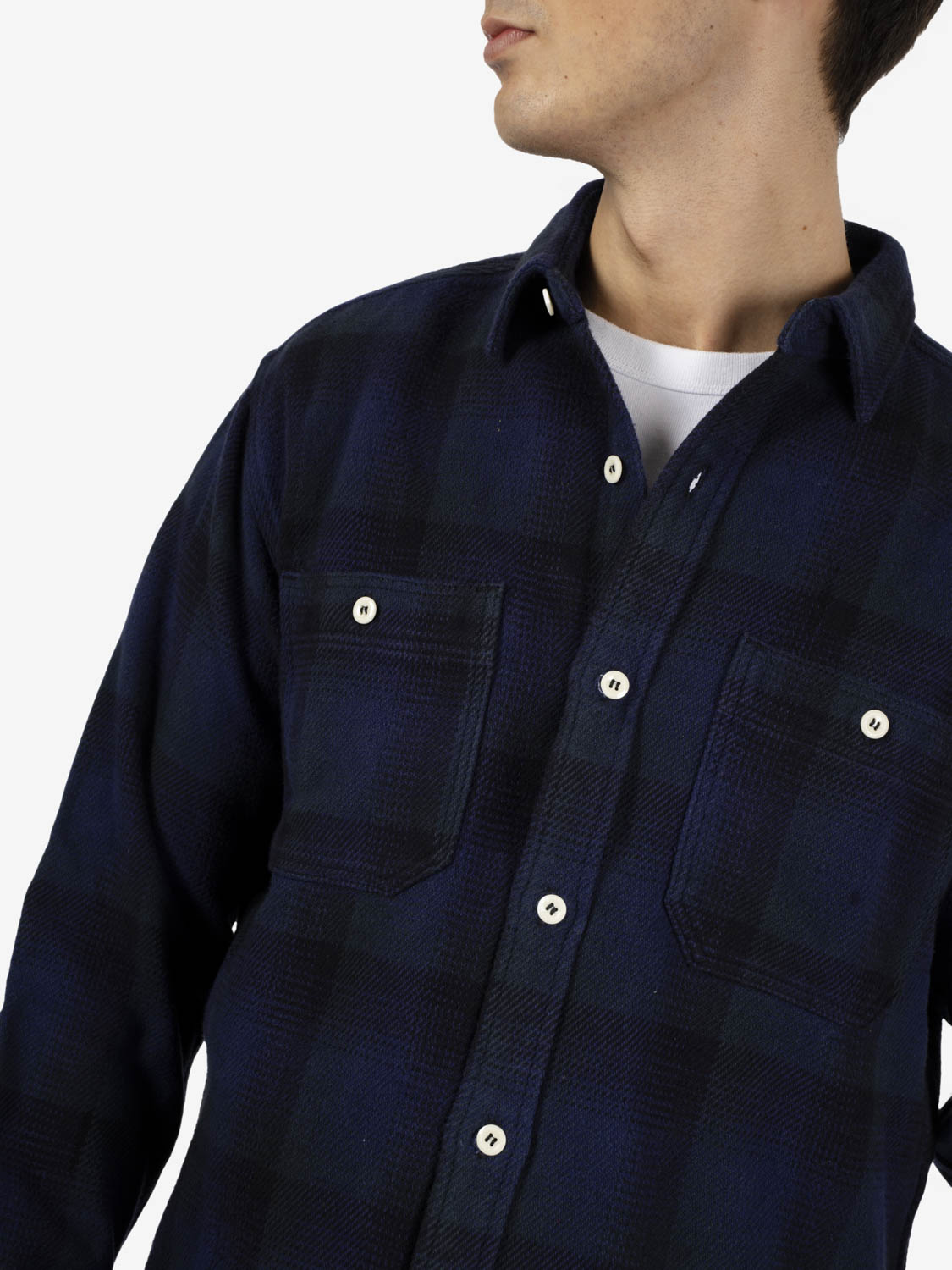 Work shirt Japan blu / green