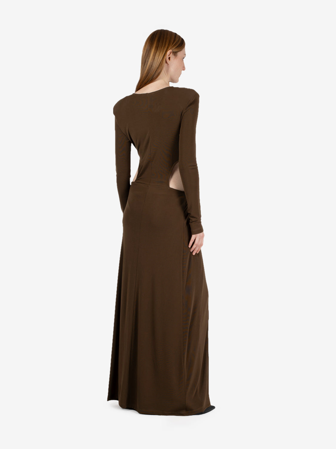 Abito lungo cut-out moro