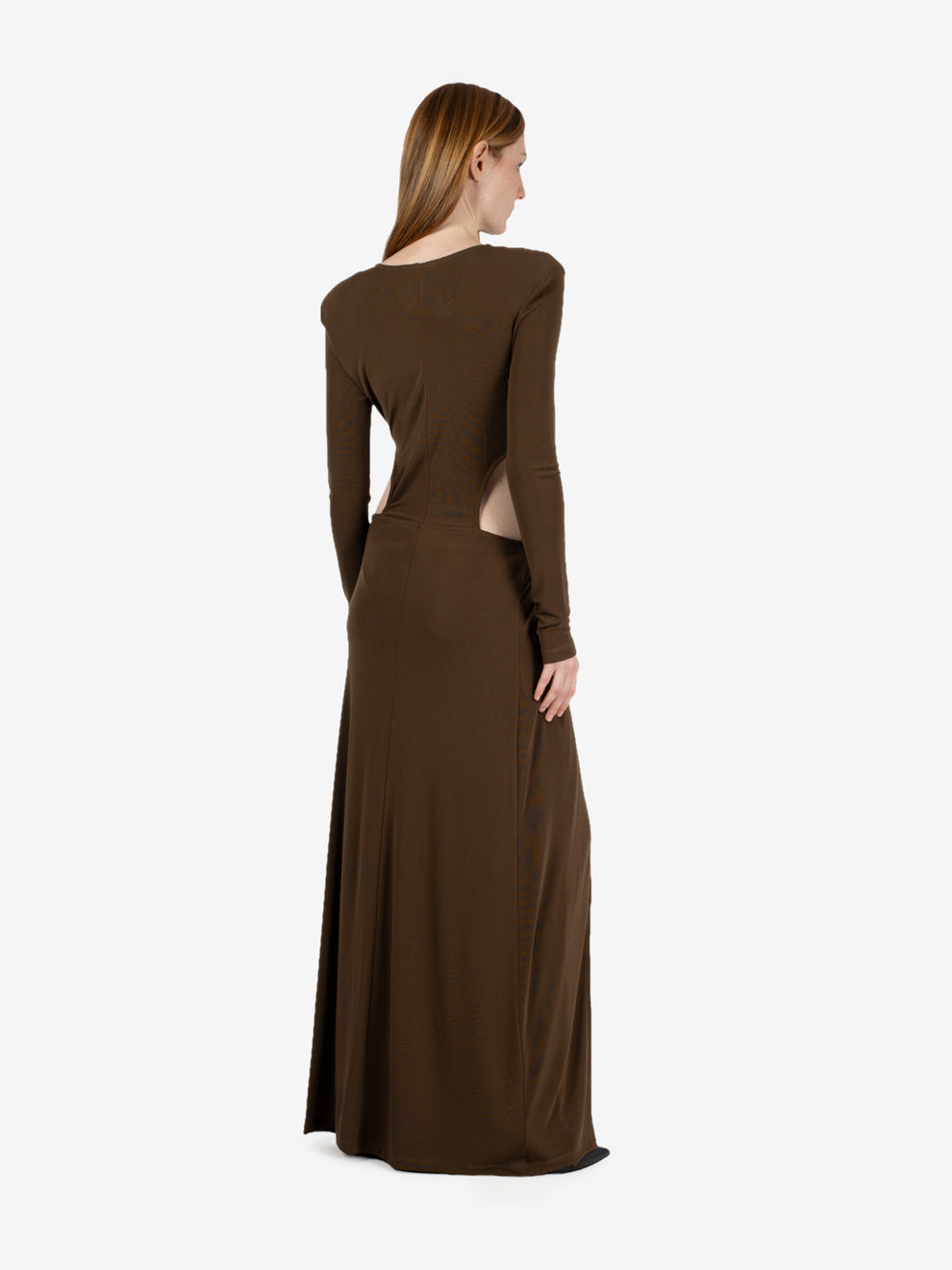 Abito lungo cut-out moro