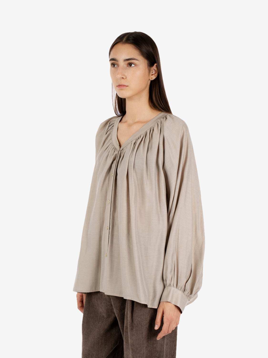 OVERSIZE BEIGE SHIRT EFW260105_052