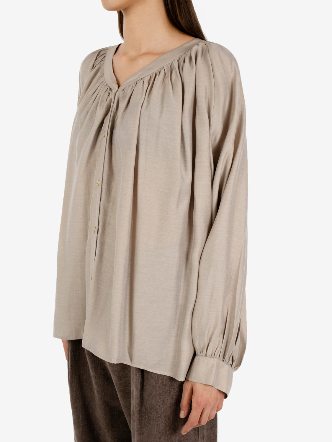 OVERSIZE BEIGE SHIRT EFW260105_052