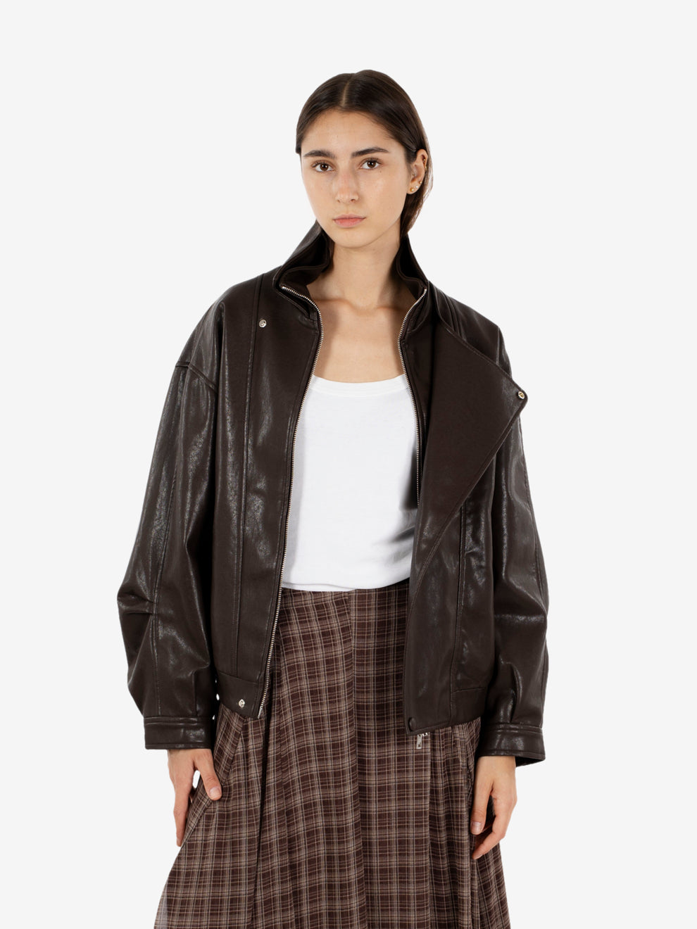FAUX LEATHER BOMBER JACKET EFW260038_094