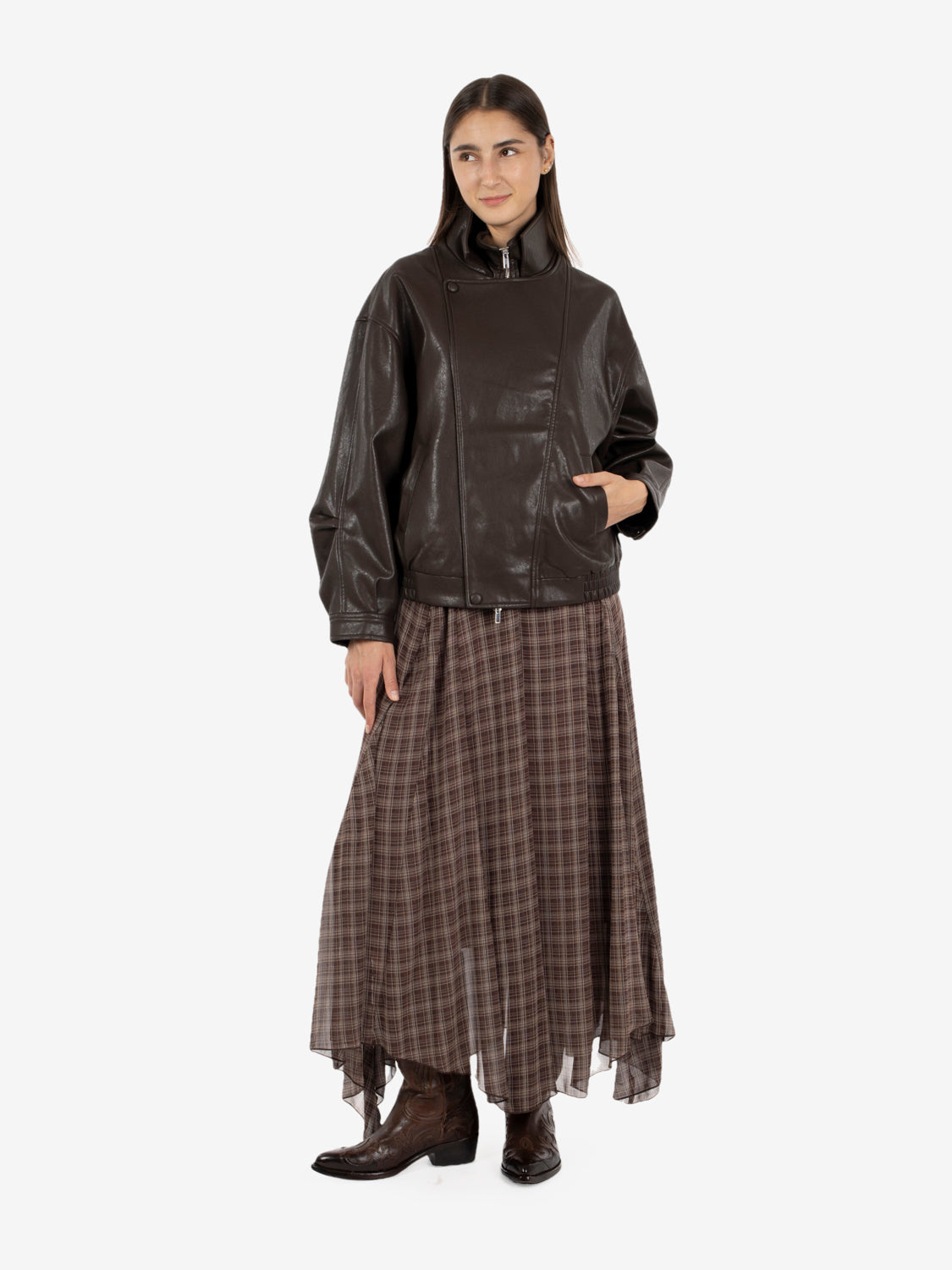 FAUX LEATHER BOMBER JACKET EFW260038_094