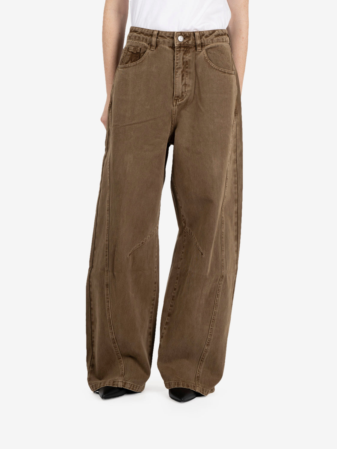 Jeans balloon marrone