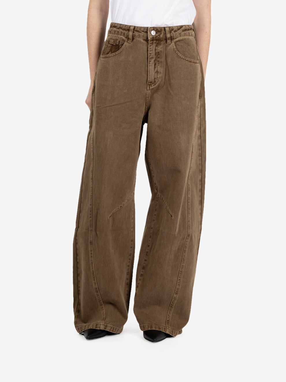 Jeans balloon marrone