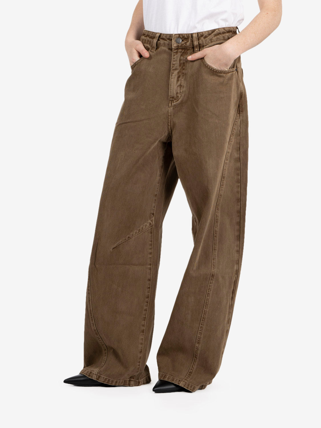 Jeans balloon marrone