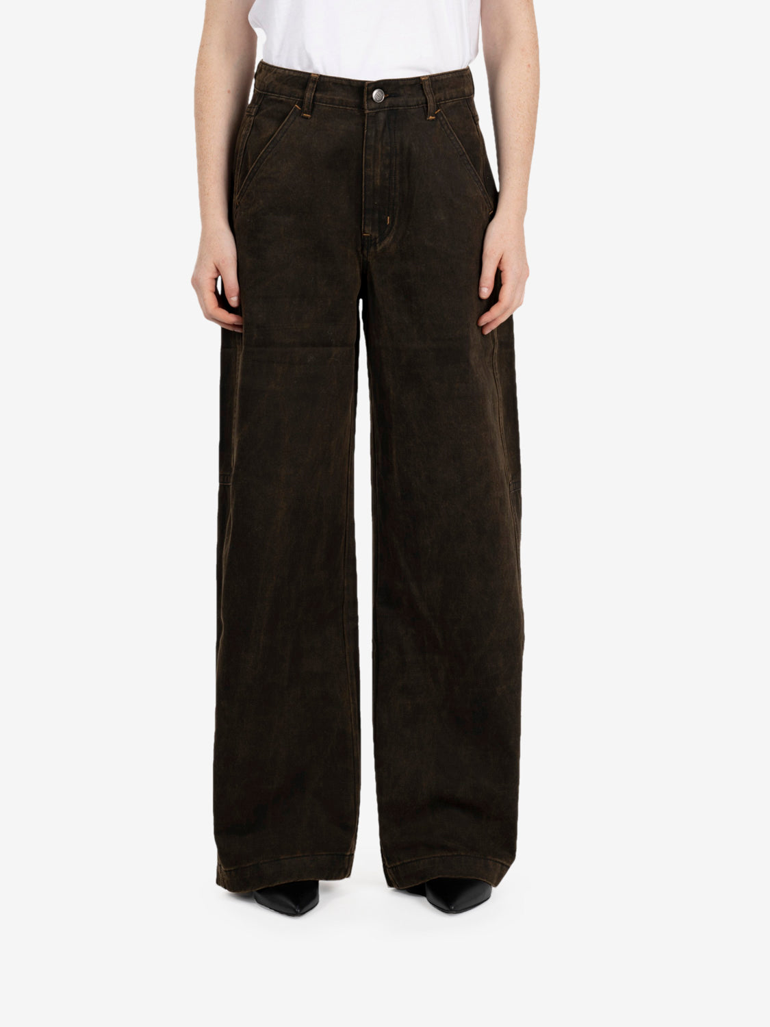 Jeans straight marrone