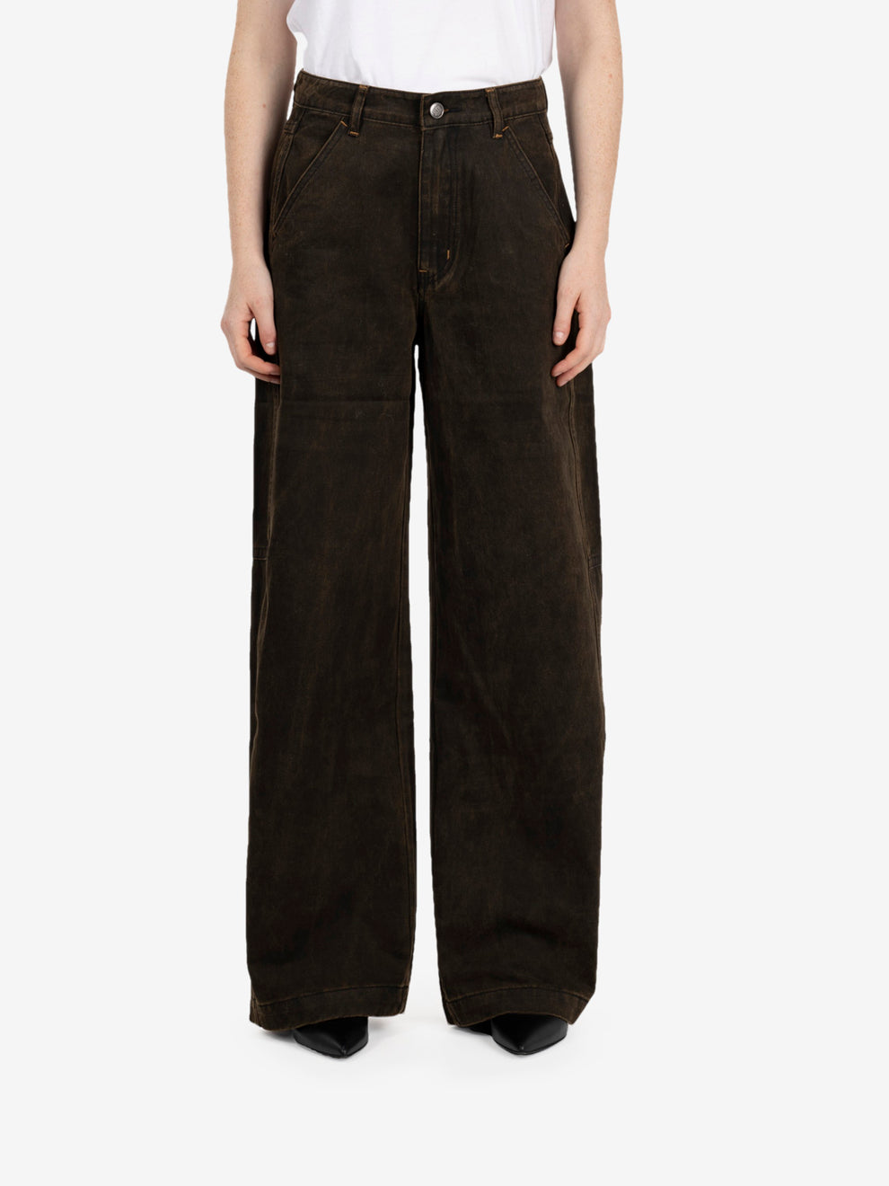 Jeans straight marrone