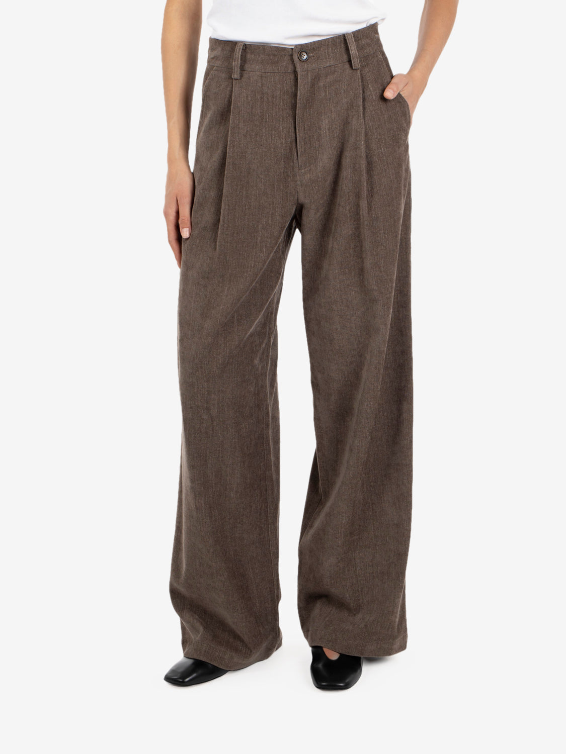 SMOOTH MUD VELVET TROUSERS EFW260259_064