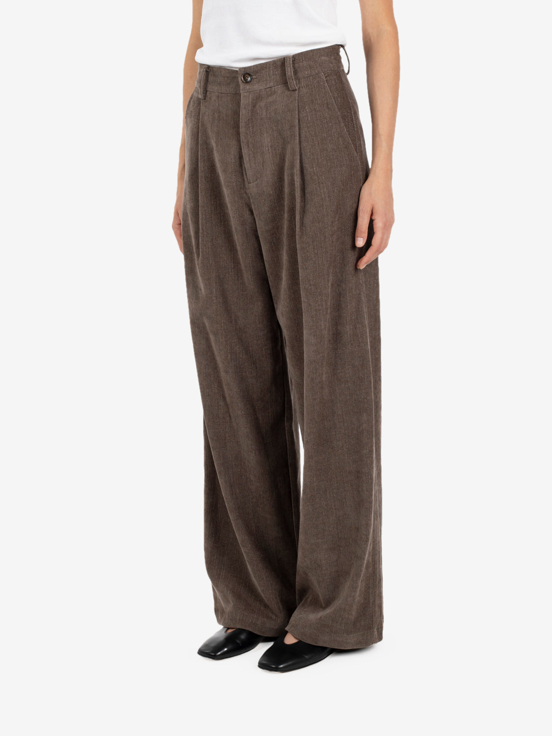 SMOOTH MUD VELVET TROUSERS EFW260259_064