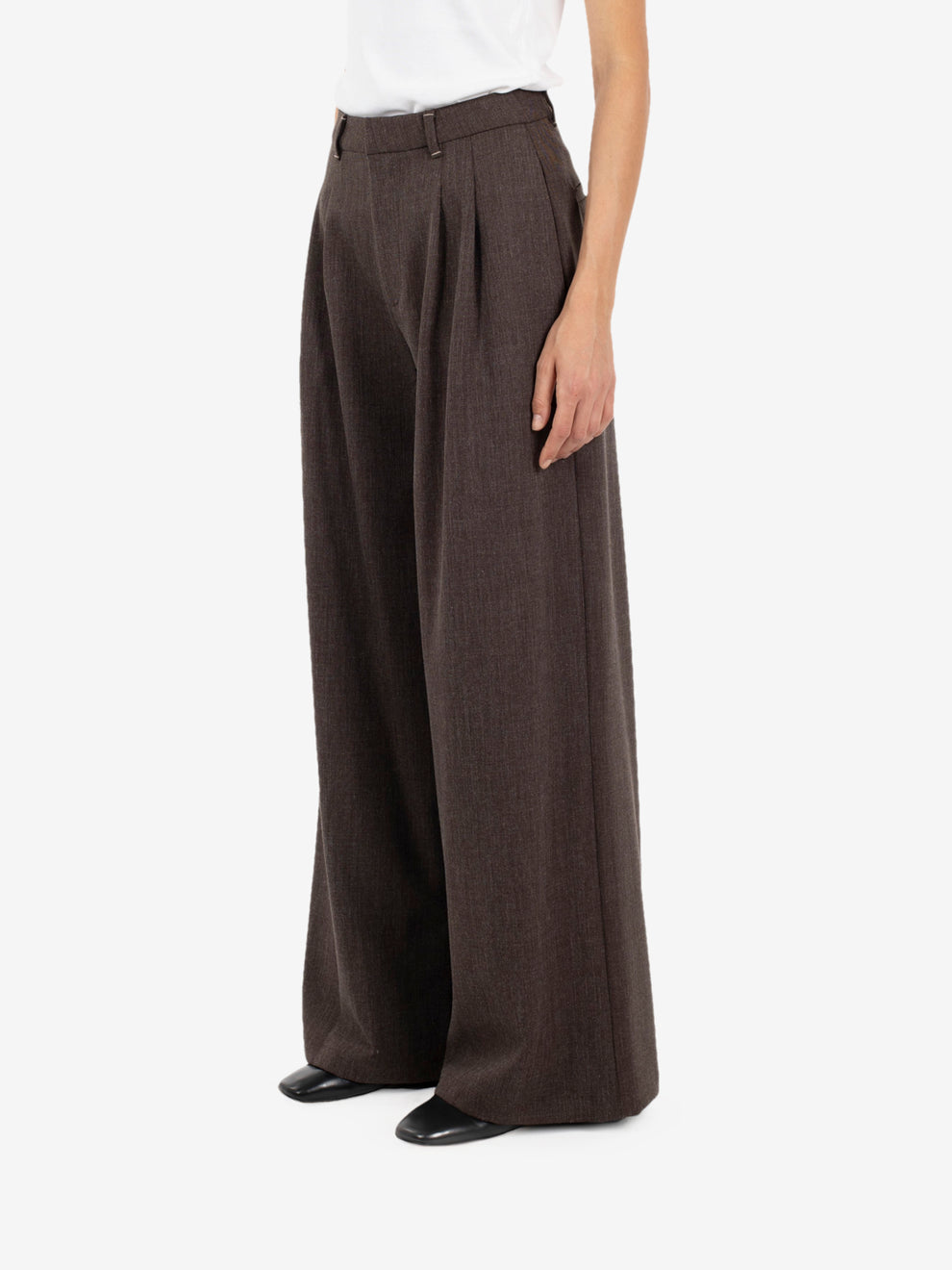 DARTED TROUSERS DARK BROWN EFW260013_094