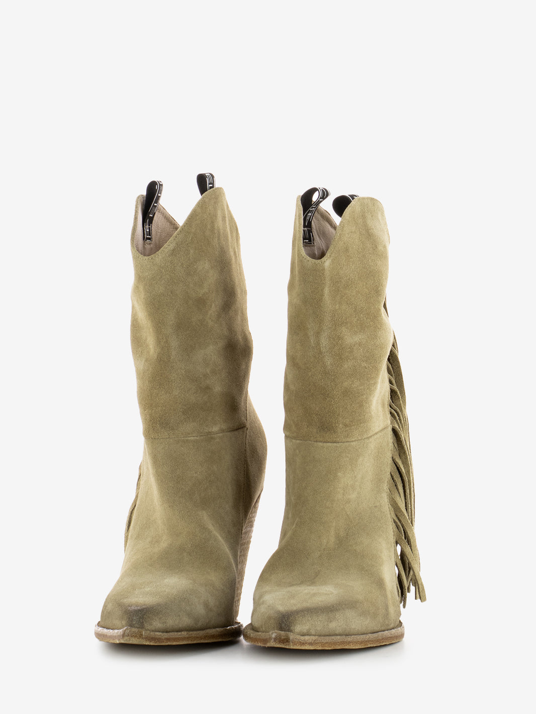 Stivali texani con frange camel