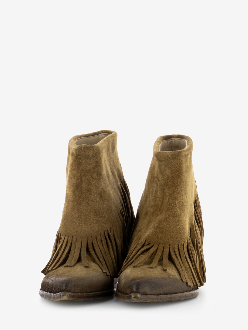 Tronchetti texani con frange camel