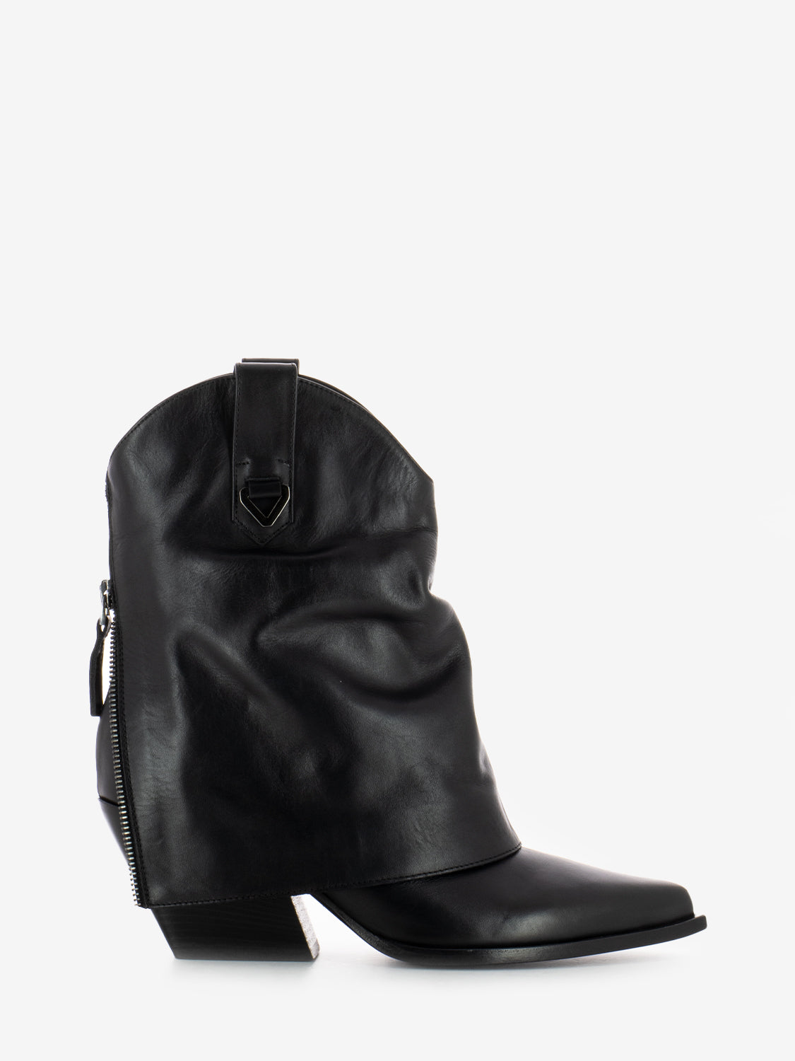 Black Texan Blues Ankle Boots