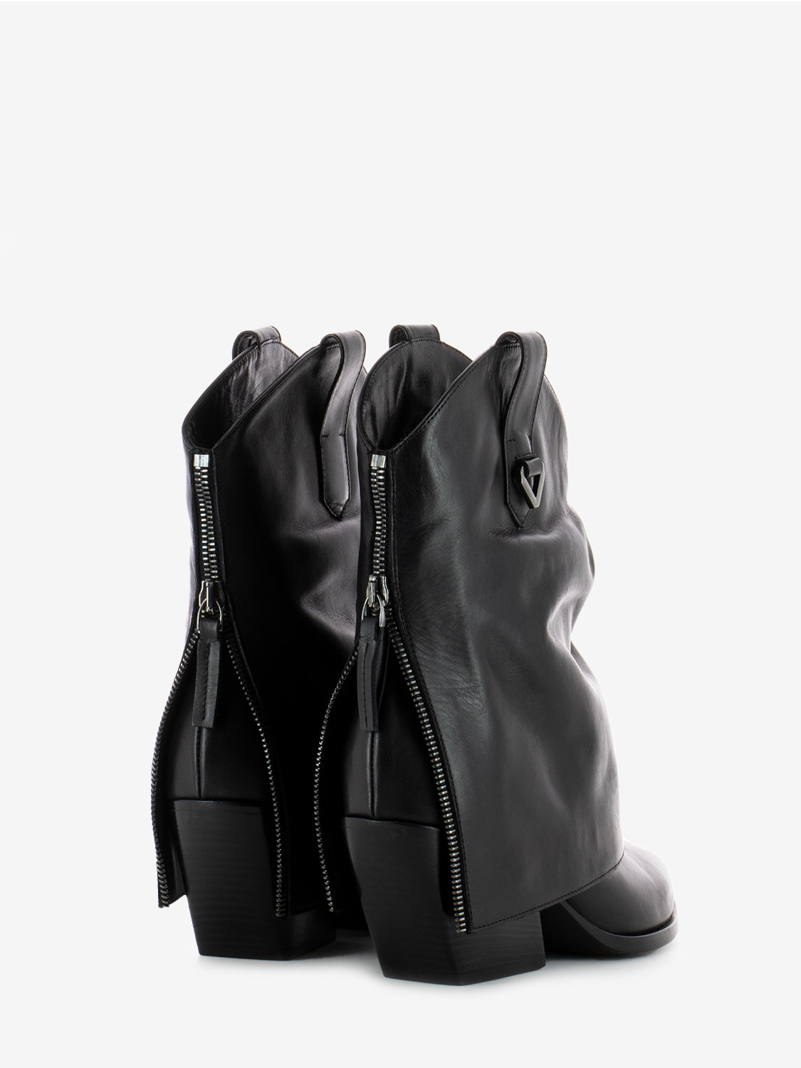 Black Texan Blues Ankle Boots
