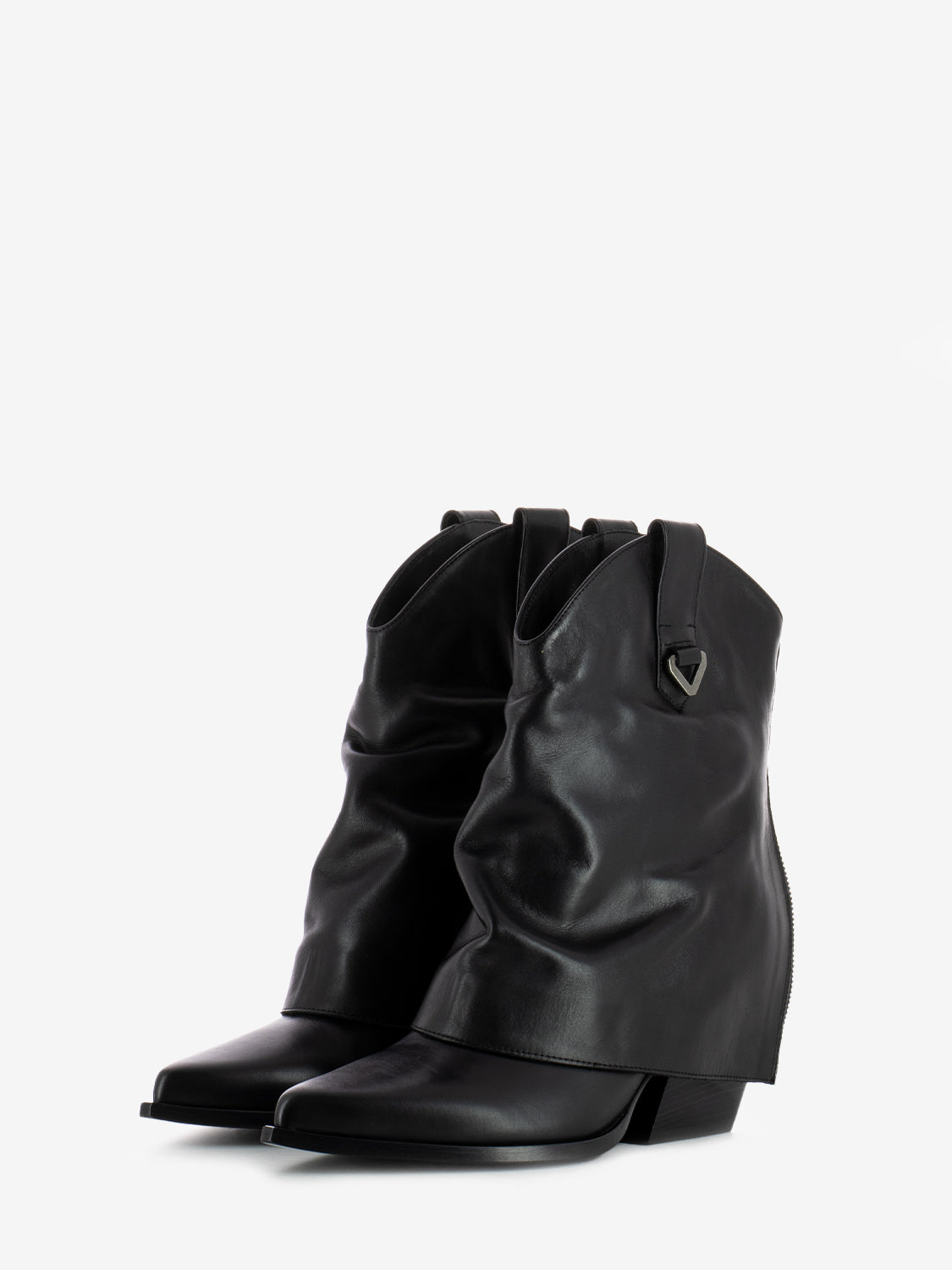 Black Texan Blues Ankle Boots