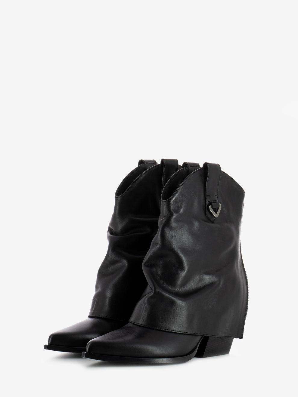 Black Texan Blues Ankle Boots