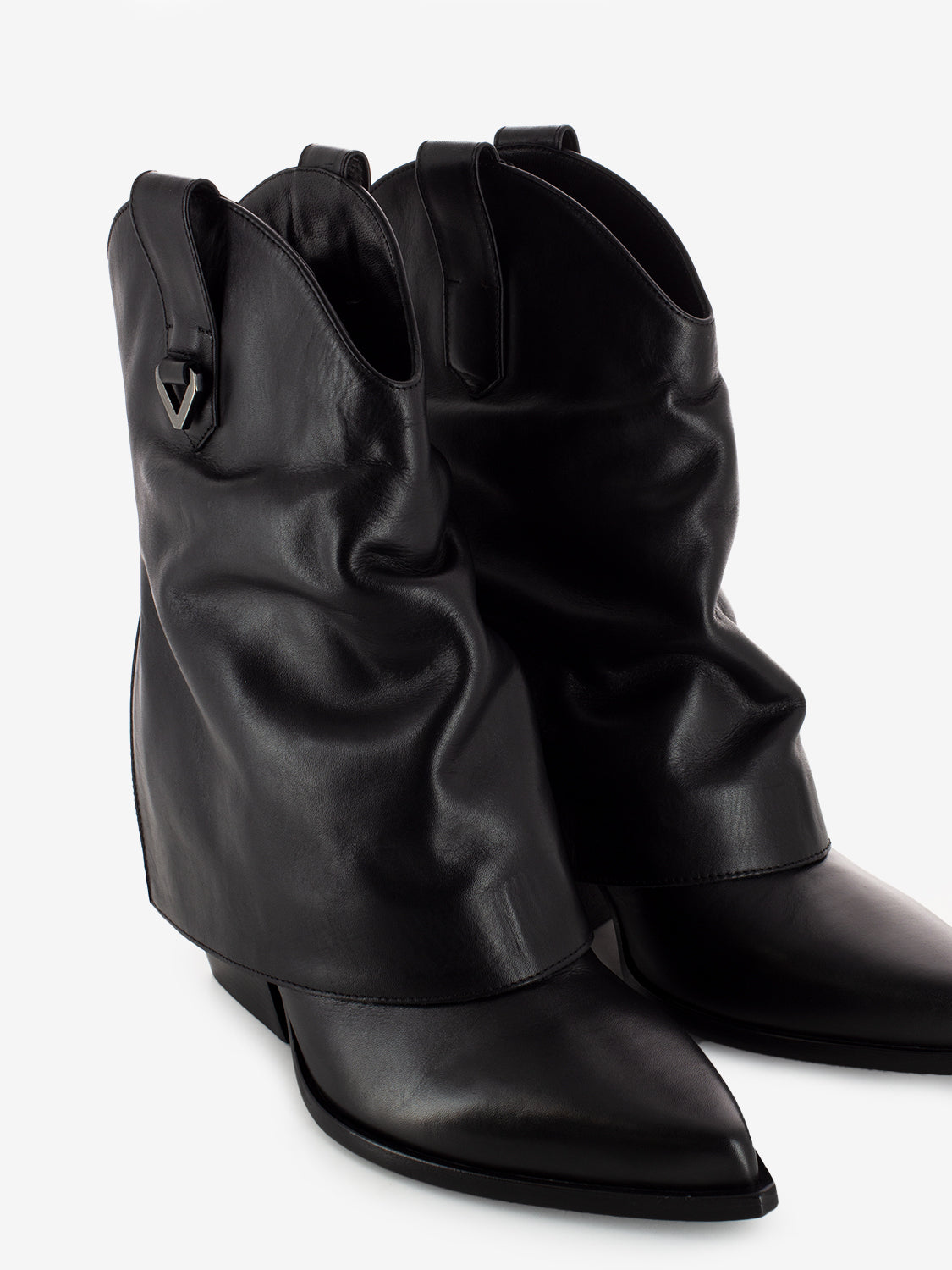 Black Texan Blues Ankle Boots