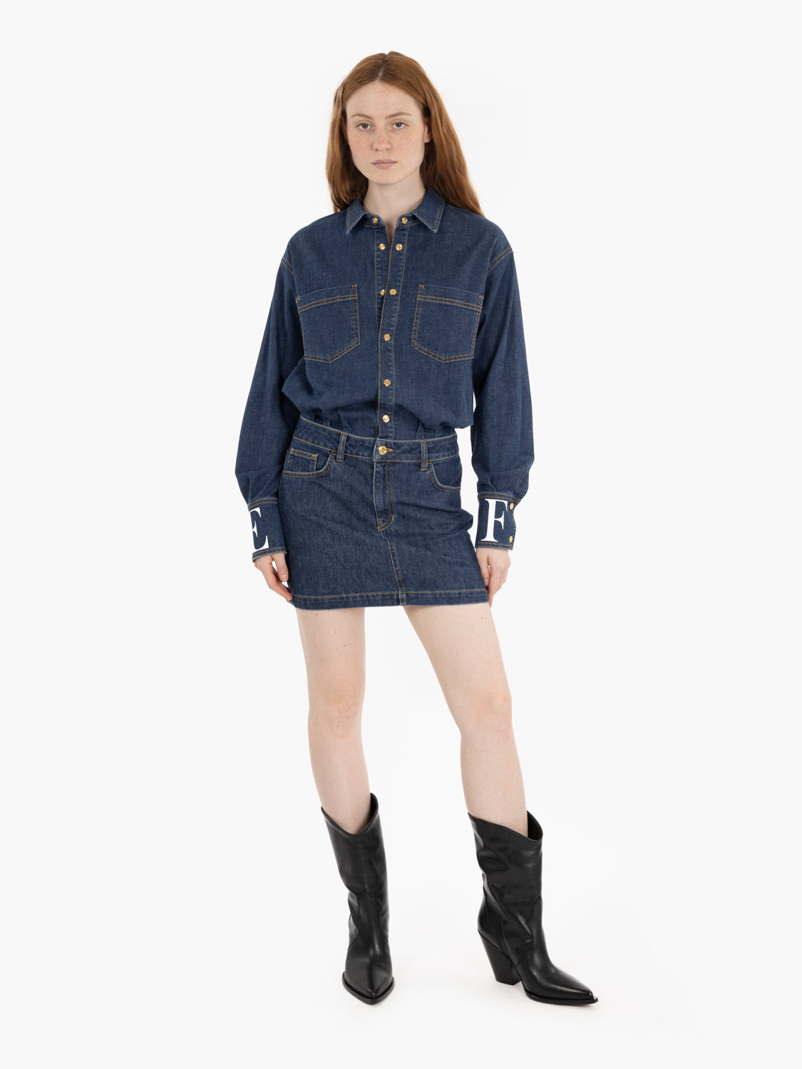Blue denim dress